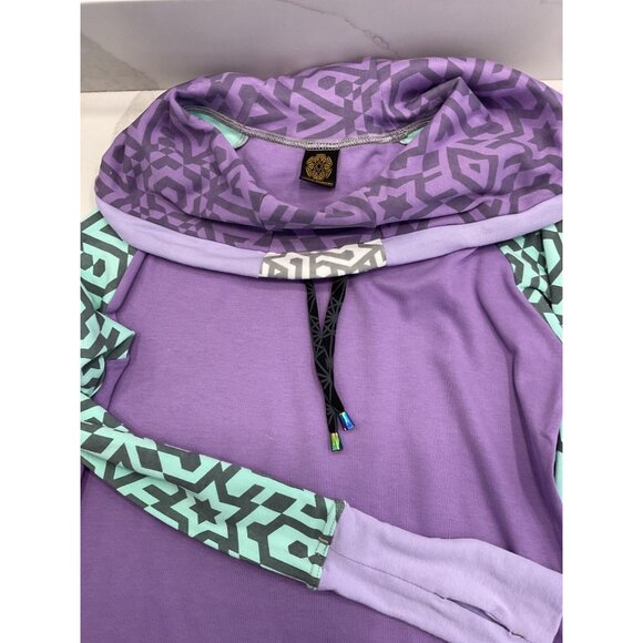 Sacred Geometrix Portal Dress Organic Cotton Bodycon Dress with Hood Size XL - Picture 6 of 14